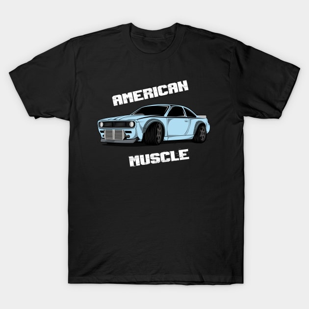 Automotive American Muscle Car T-Shirt by FungibleDesign